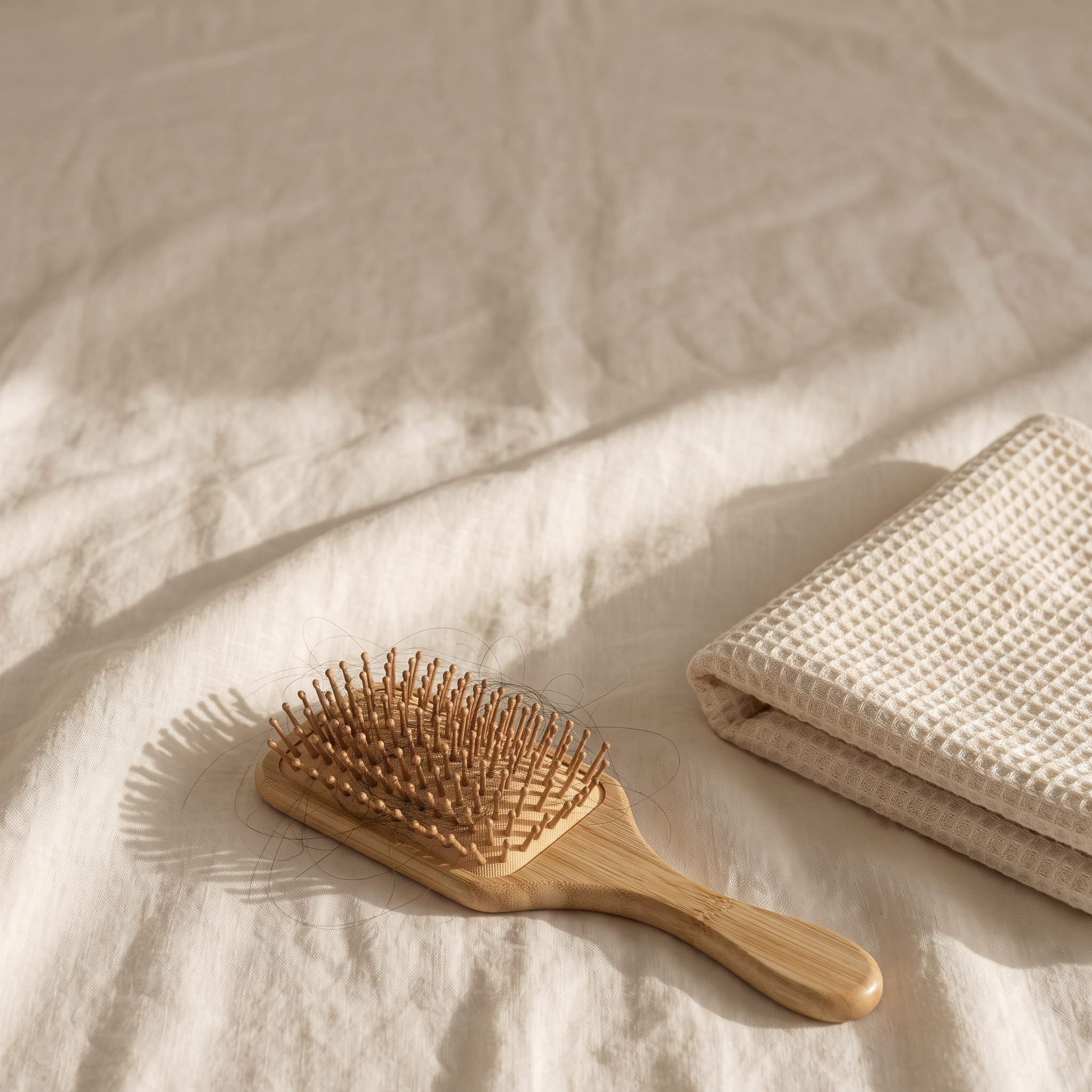 Hair falling in your hair brush